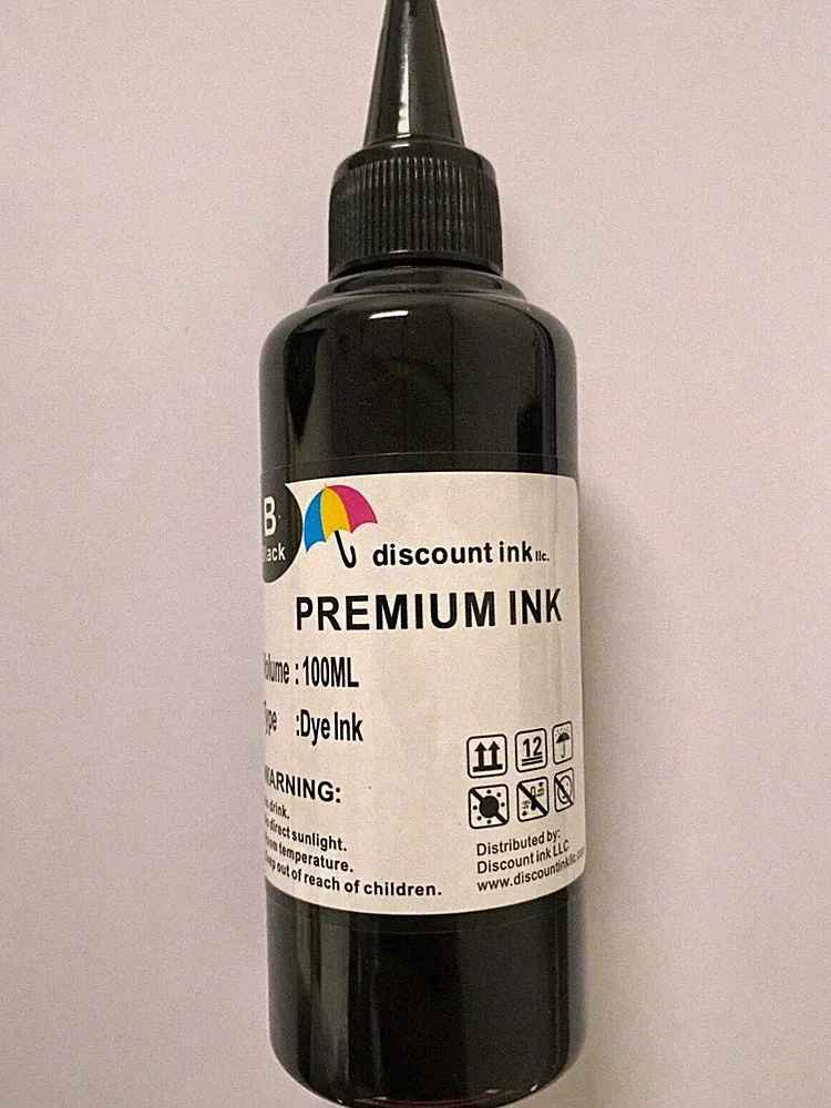 100ml Black Ink Cartridge Refill Kit for Printer HP Canon Lexmark