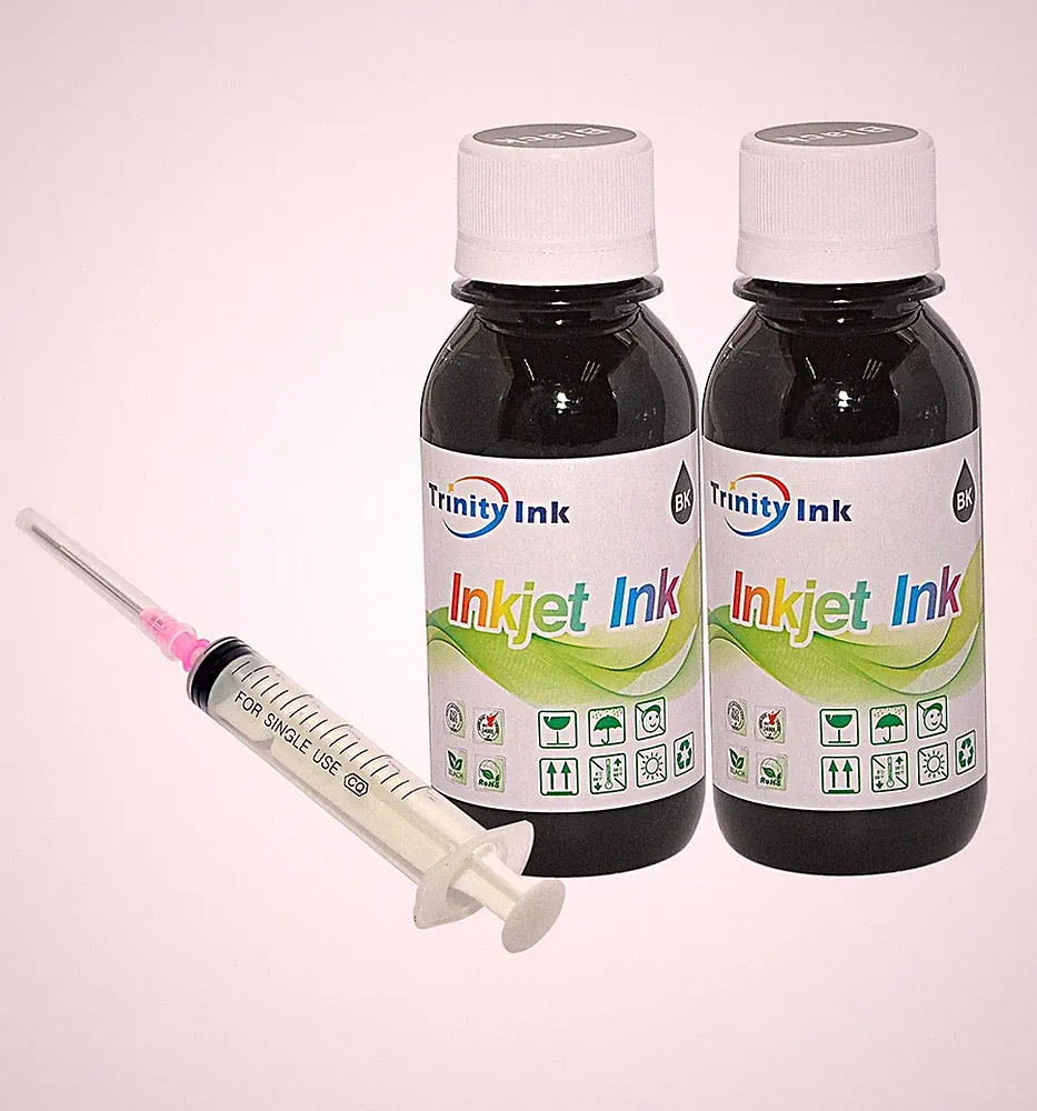 2x100ml Black bulk refill ink for HP inkjet printer
