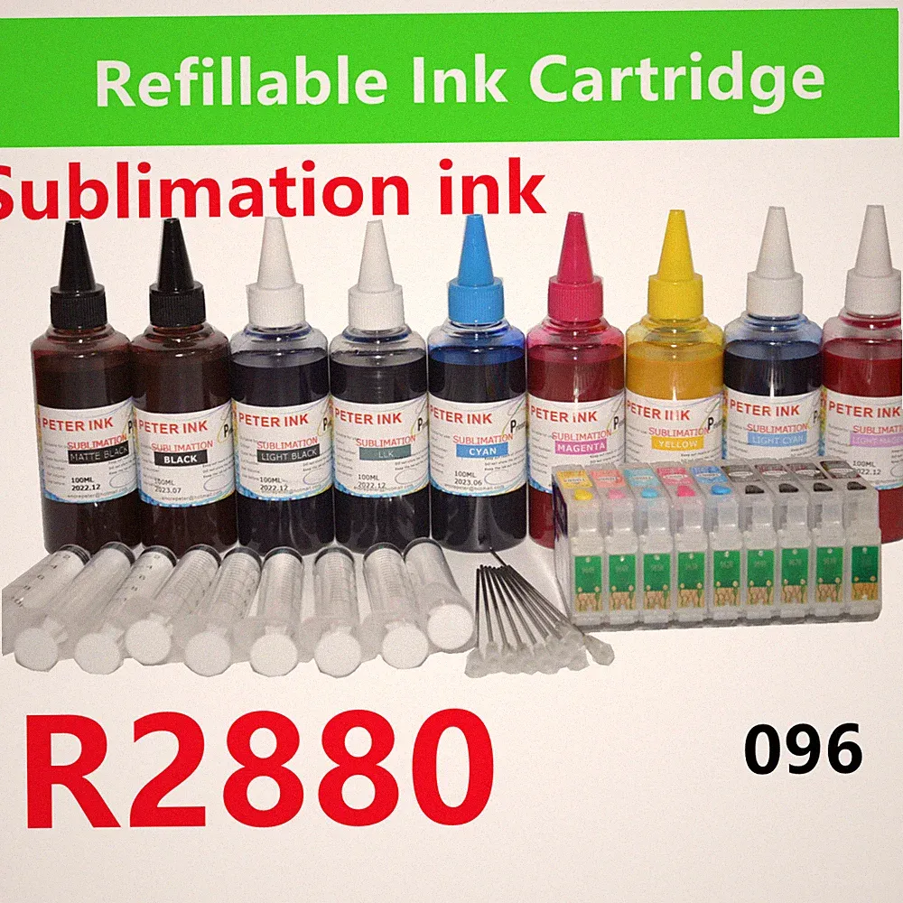 9 Empty Refillable Ink Cartridge kit for Stylus Photo R2880 Printer T096 96