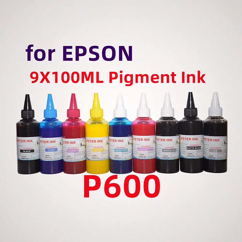 9X100ML Premium Pigment refill ink for SureColor SC P600 Printer T760