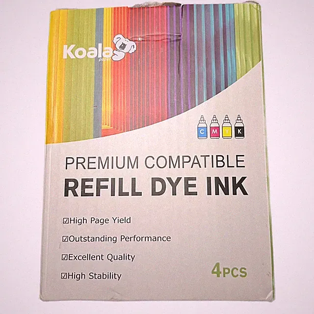 Koala Premium Refill Dye Ink 4-Pack 100ml CMYK Sealed New