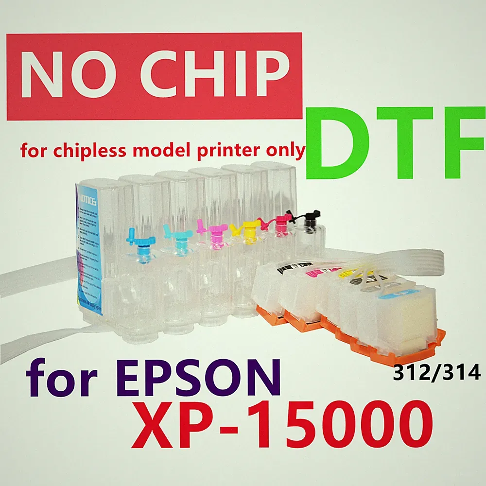 No chip Empty Cis ciss ink system for XP-15000 T314 314 DTF printing chipless **