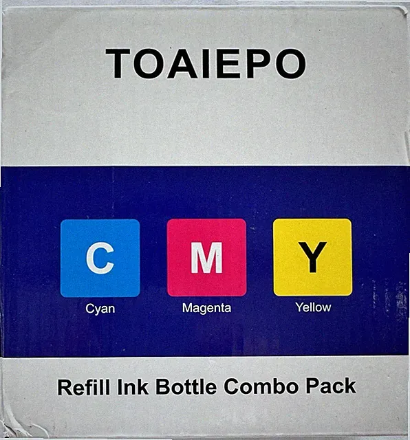 TOAIEPO GI-20 Ink Refill Bottle Set CMY Cyan Magenta Yellow 100ml Each NEW